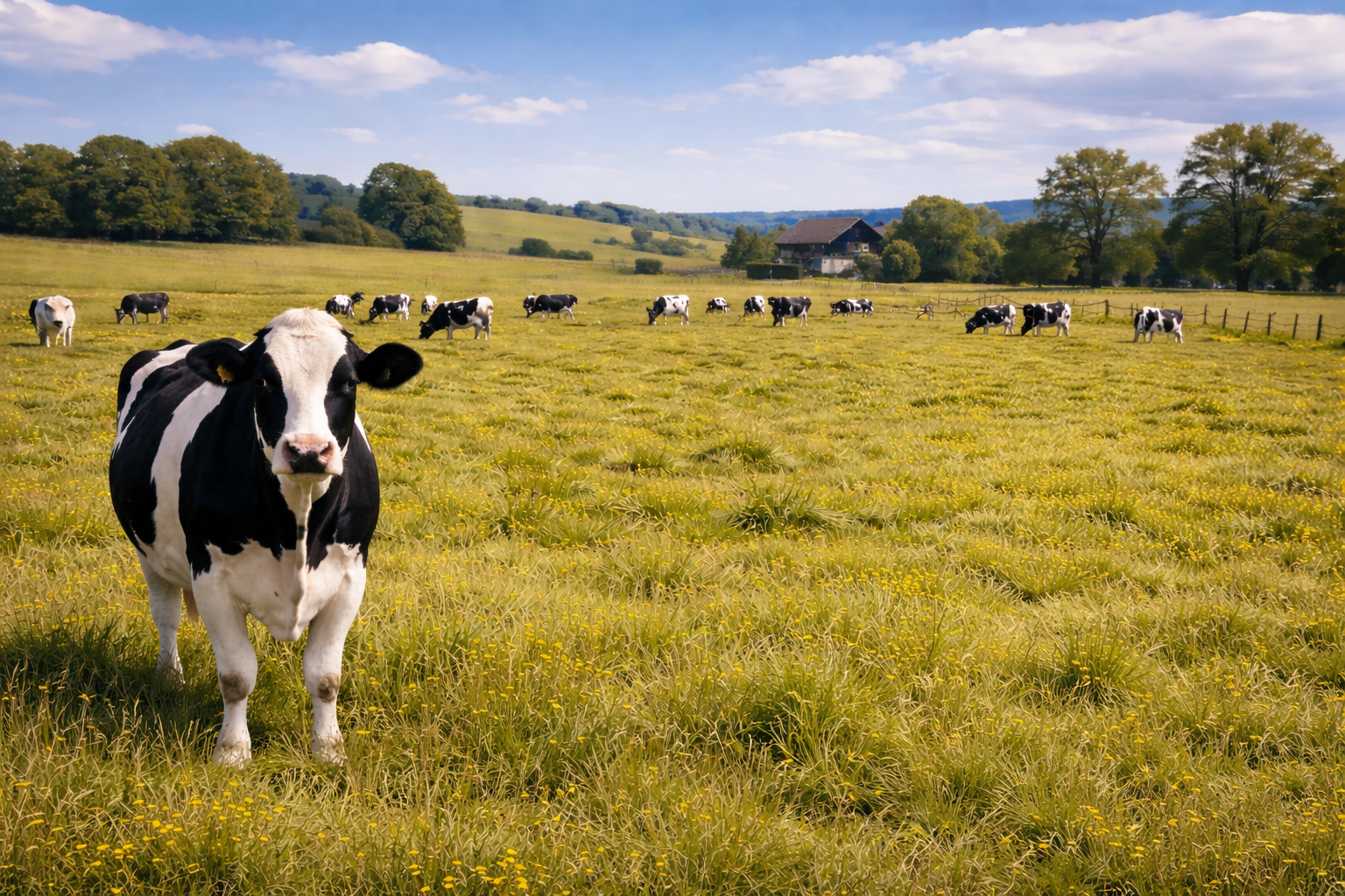 Vaches dans un champ - Viande bovine directe abattoir pour restaurateurs